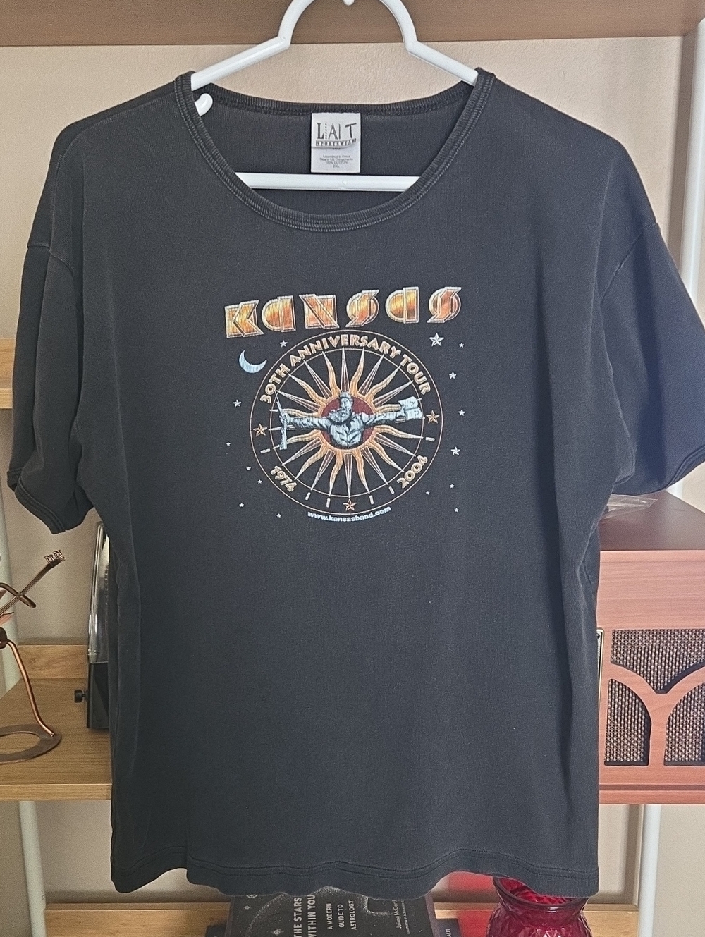 Vtg Kansas Band 30th Anniversary Tour Tee 2004 Graphic Fitted T-Shirt Womens 2XL